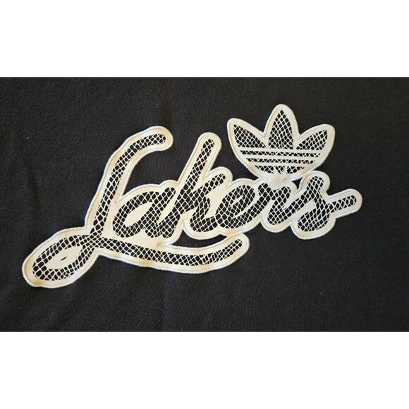 Women's Adidas Originals Lakers Sweatshirt Size US M (Oversized) Sleeves Removed - Picture 2 of 10